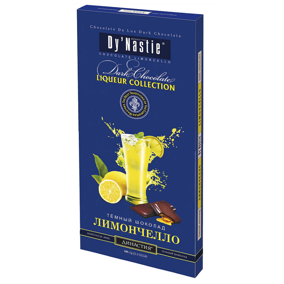  Династия Шоколад "Лимончело", (блок 10шт по 100г)  в Дзержинском