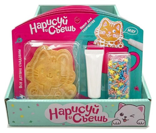 №3 Набор для творчества Нарисуй и съешь "Котёнок" (блок 12шт 59г) в Дзержинском